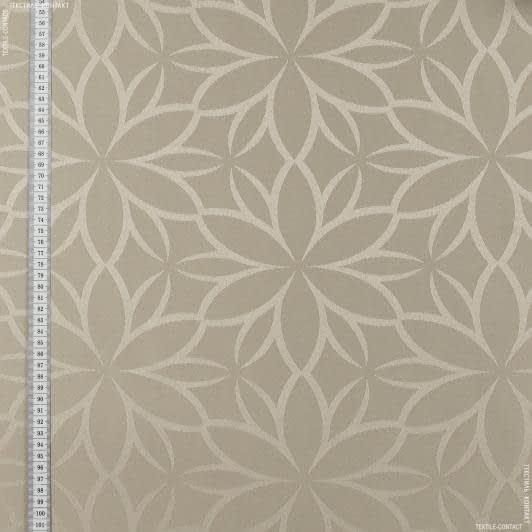 Ткани для римских штор - Портьерная  ткань Муту /MUTY-84 цветок бежевая