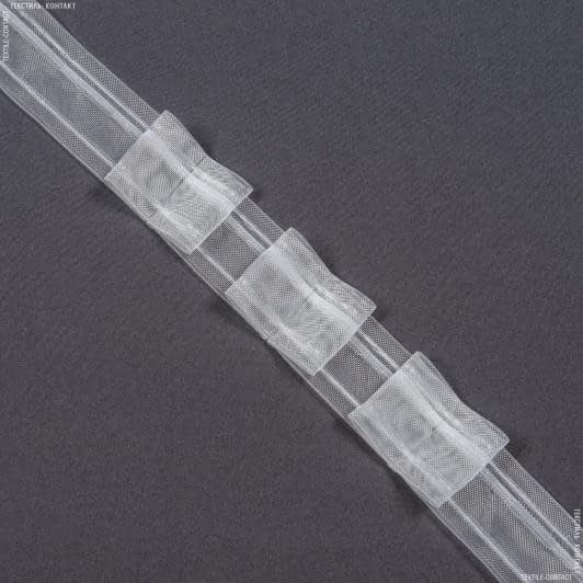 Ткани тесьма - Тесьма шторная Бантовые складки прозрачная КС-1:2 40мм±0.5мм/50м