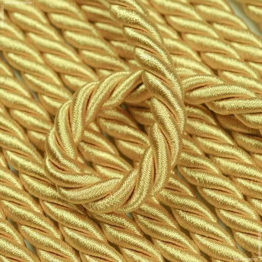 Тканини фурнітура для декора - Шнур Глянцевий золото d=9 мм