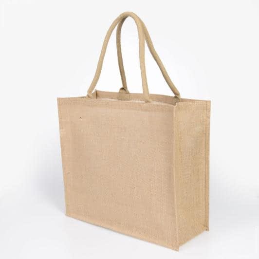 Ткани сумка шоппер - Сумка TaKa Sumka Джути шопер мешковина ламинированная 45х40х18