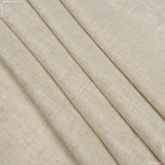 Тканини спец.тканини - Тюль кісея Міконос імітація льону колір під натуральний