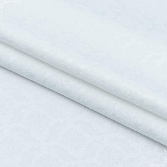 Ткани портьерные ткани - Скатертная ткань Корфу /CORFU вензель белая