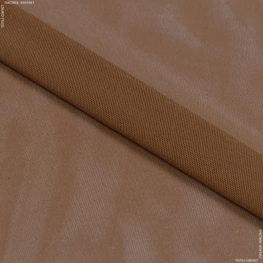 Ткани для спортивной одежды - Сетка стрейч коричневый