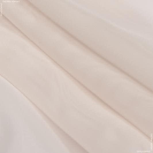 Ткани гардинные ткани - Тюль с утяжелителем вуаль  слоновая кость