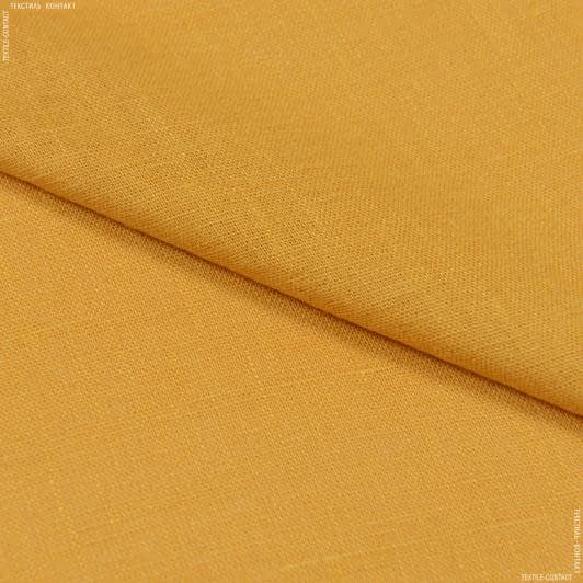 Ткани для платьев - Лен сорочечный стиранный охра