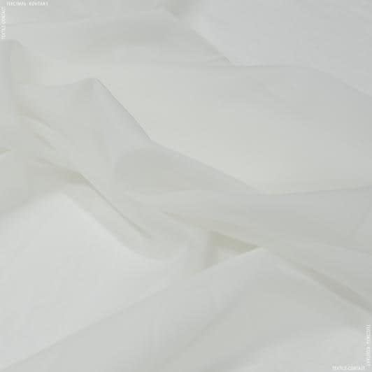 Ткани гардинные ткани - Тюль полуорганза Луиза цвет экрю-молочный с утяжелителем