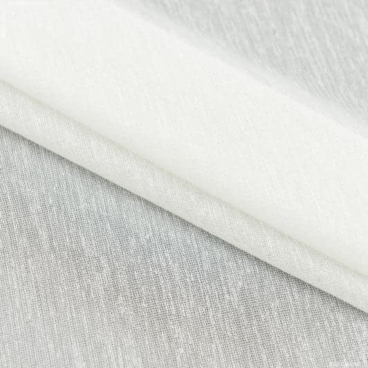 Тканини гардинні тканини - Тюль кісея Сільвія імітація льону колір крем з обважнювачем