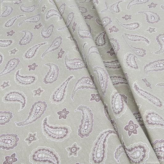 Тканини портьєрні тканини - Декор східний огірок,фрез,молочний,фон бєж