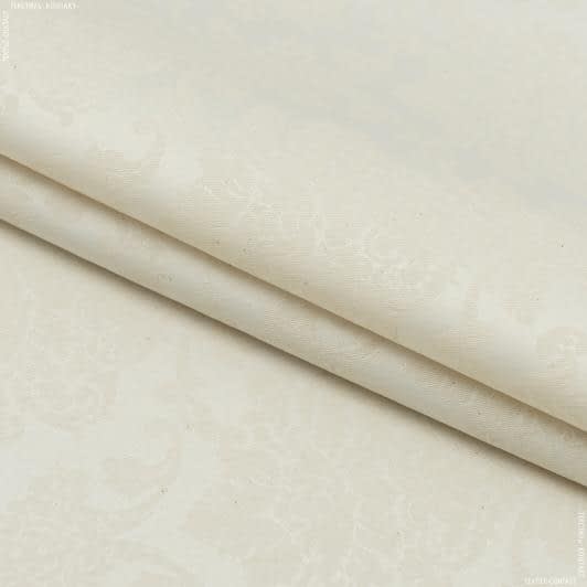 Ткани для скатертей - Ткань с акриловой пропиткой Рома/ROMA вензель, натуральный