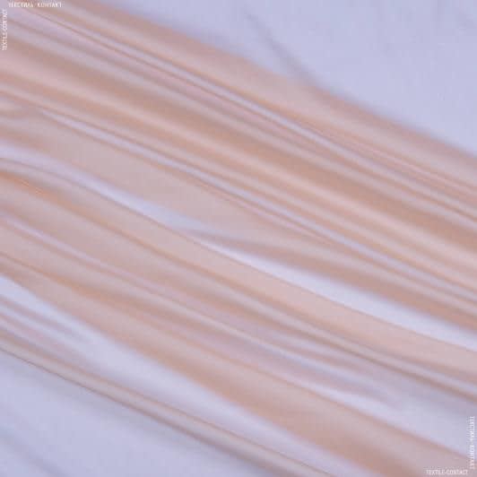 Ткани для платков и бандан - Шифон-шелк  натуральный кремовый
