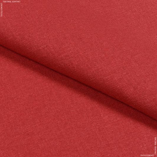 Тканини портьєрні тканини - Декоративний Льон / LAINEN / червоний