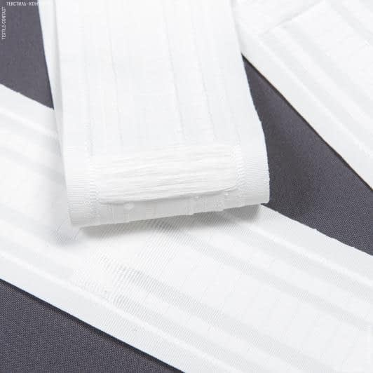 Тканини всі тканини - Тасьма шторна Хвиля на трубу матова 100мм±0.5мм/100м білий