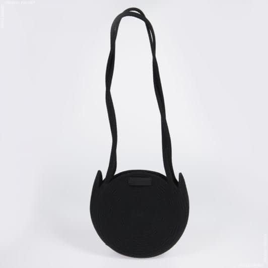 Ткани готовые изделия - Сумка с шнура Knot Bag круглая черная  S