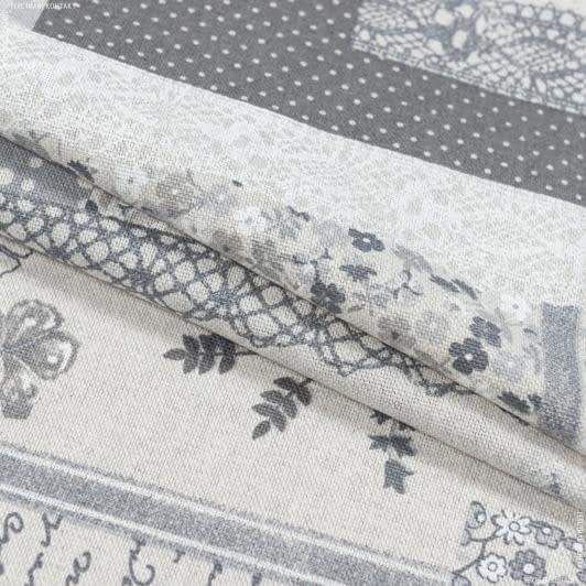 Тканини портьєрні тканини - Декоративна тканина печворк вантед/WANTED  сірий