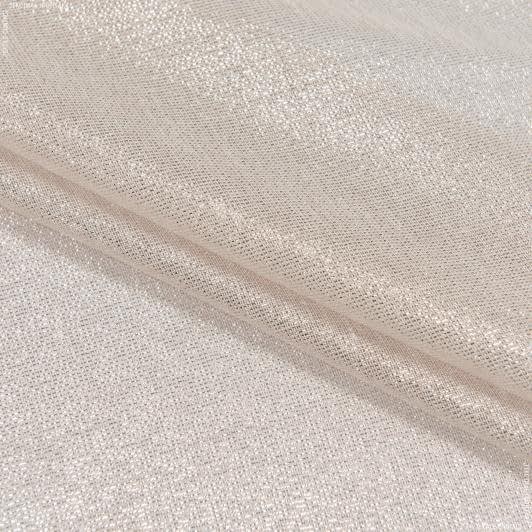 Тканини гардинні тканини - Тюль Елеон колір пудра з люрексом з обважнювачем