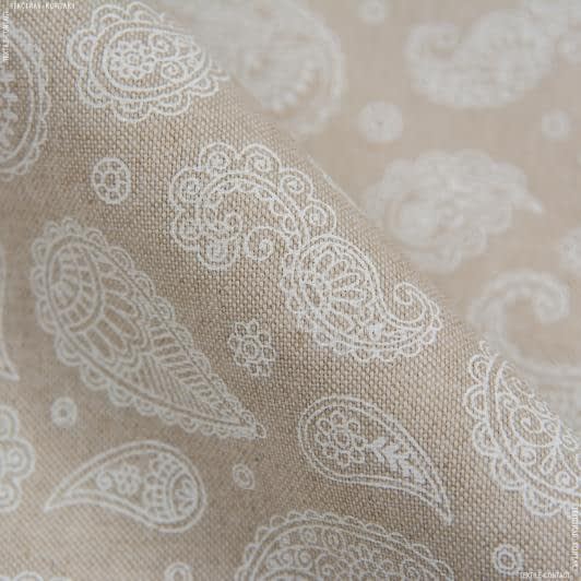 Тканини бавовняні сумішеві - Декоративна тканина Адлгейд східний огірок молочн