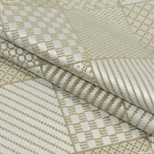 Тканини для чохлів на стільці - Скатертна тканина ДЖАНАС (сток) / JANAS  т.оливка