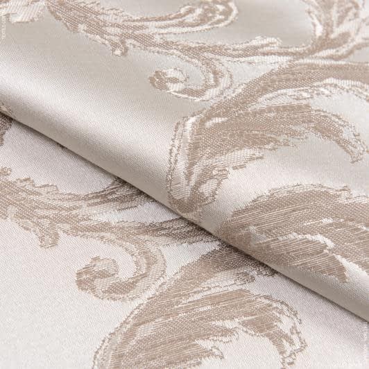 Ткани ненатуральные ткани - Декоративная ткань Кати вязь бежевая