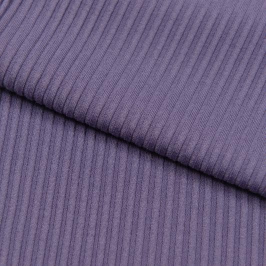 Тканини для костюмів - Трикотаж Мустанг резинка фіолетовий