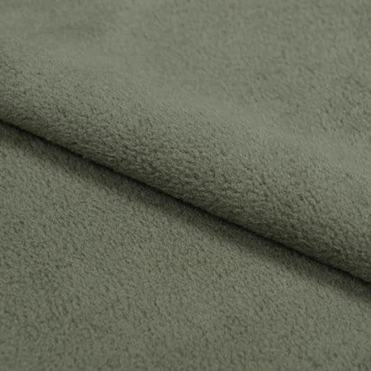 Ткани для декоративных подушек - Микрофлис спорт оливковый