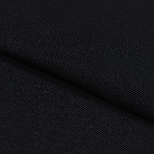 Тканини для штанів - Котон щільний діагональ чорний