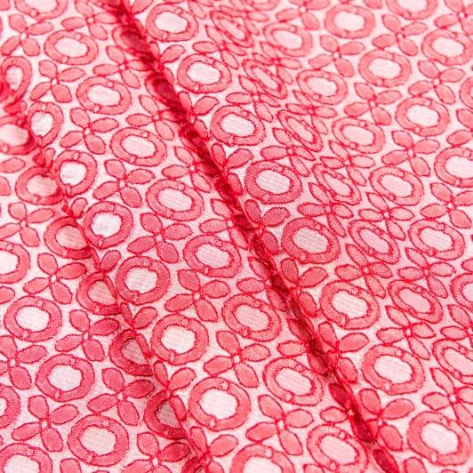 Ткани для одежды - Костюмный жаккард фукро красный