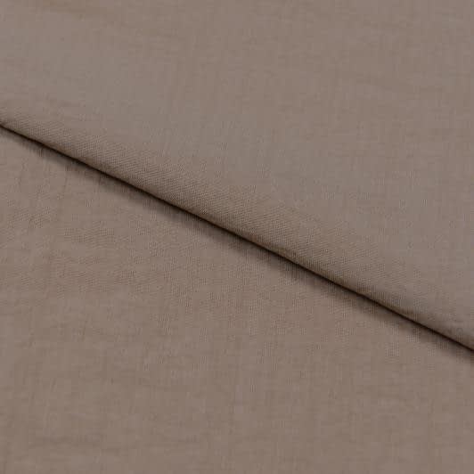 Ткани для верхней одежды - Плащевая парашютка жатка Linea светло-коричневая