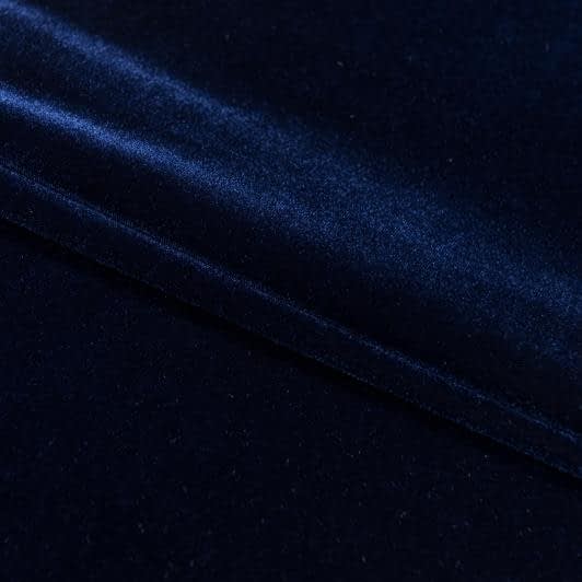Тканини для піджаків - Оксамит стрейч темно-синій
