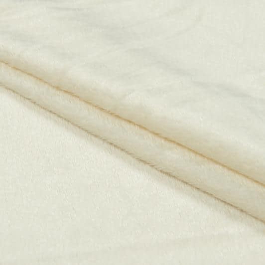 Ткани для верхней одежды - Плюш (вельбо) молочный