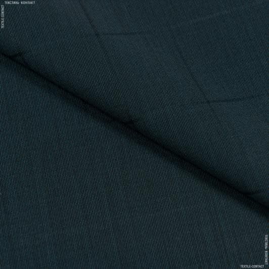 Тканини для штанів - Костюмна Ягуар у клітинк темно-смарагдова