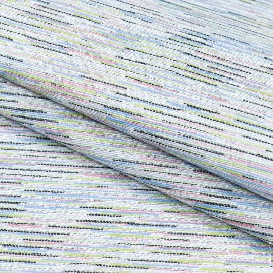 Тканини для скатертин - Тканина з акриловим просоченням каналето штрихи блакитний зелений