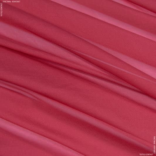 Ткани для платьев - Шифон-шелк натуральный темно-коралловый