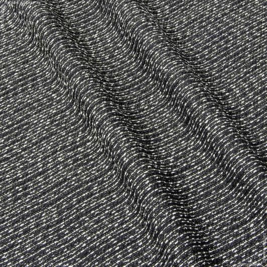 Тканини для одягу - Костюмна Шанель з люрексом чорна