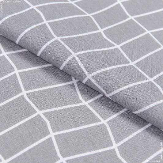 Ткани для постельного белья - Бязь ТКЧ набивная паркет цвет серый