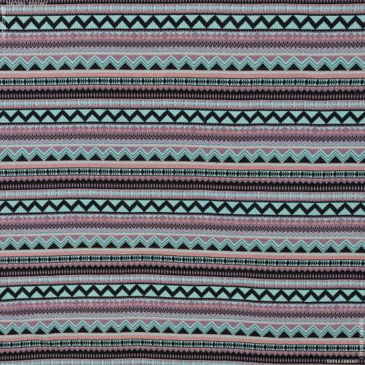 Ткани для декоративных подушек - Гобелен  орнамент -103 лазурь,фрез,чорный