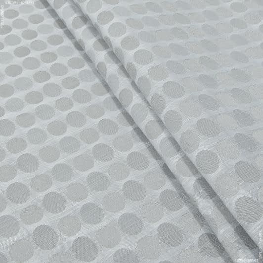 Ткани портьерные ткани - Жаккард Сеневри /CENEVRE  горохи т.песок, св.серый