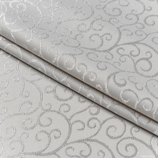 Тканини для скатертин - Декоративна тканина Хіра  завиток / HIRA пісок