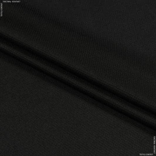 Тканини для спортивного одягу - Мікро лакоста чорна