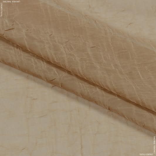 Ткани для драпировки стен и потолков - Тюль вуаль креш  с утяжелителем /  старое золото