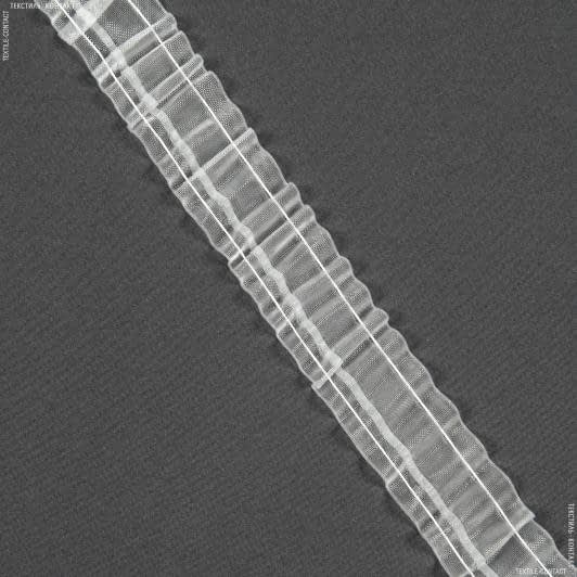 Ткани готовые изделия - Тесьма шторная Равномерная нефиксированная прозрачная  40мм±0.5мм/50м