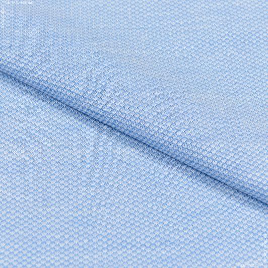 Тканини для суконь - Трикотаж піке меланж блакитний