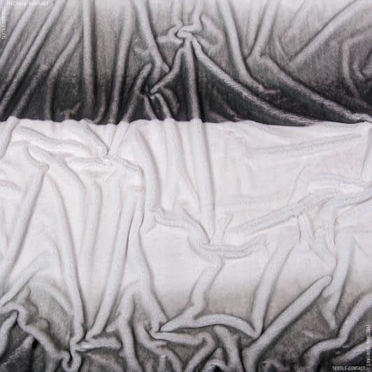 Тканини для верхнього одягу - Хутро штучне деграде біле-сіре