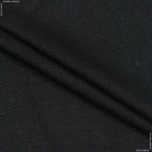 Тканини льон - Льон костюмний FERRE чорний