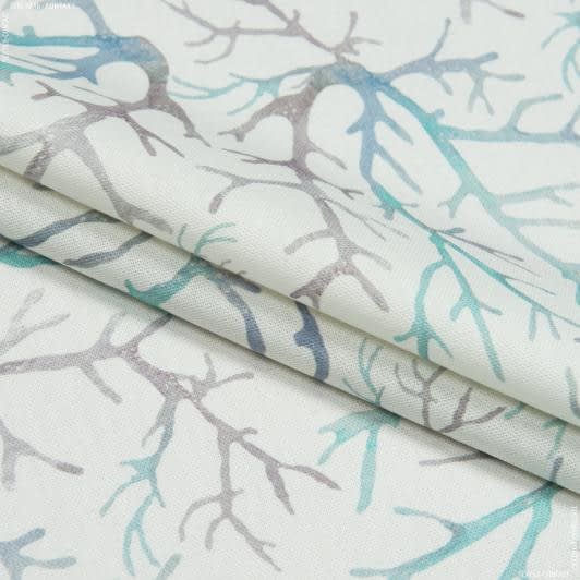 Ткани портьерные ткани - Декоративная ткань Самарканда океан /SAMARCANDA кораллы бирюзовые