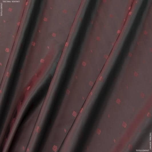 Ткани подкладочная ткань - Подкладочный жаккард черный/красный