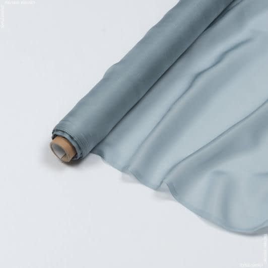 Ткани для платков и бандан - Шифон-шелк серо-голубой