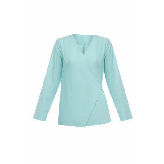 Тканини комплекти одягу - Куртка медична жіноча сакура бірюзовий р.52