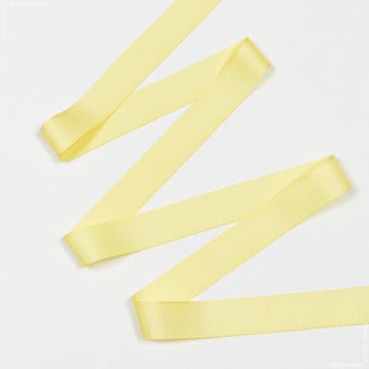 Тканини тасьма - Репсова стрічка Грогрен колір св.лимон 30 мм