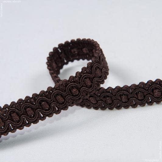 Ткани тесьма - Тесьма Бриджит широкая цвет шоколад 15 мм