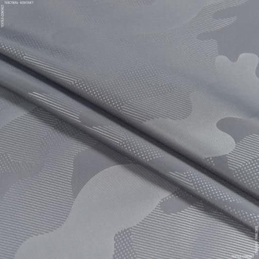 Ткани для верхней одежды - Плащевая термо-камуфляж серый